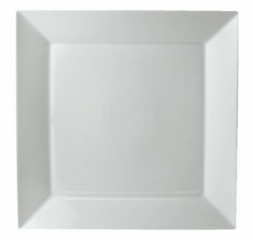 Assiette plate carré blanc porcelaine 27x27 cm Classic Square