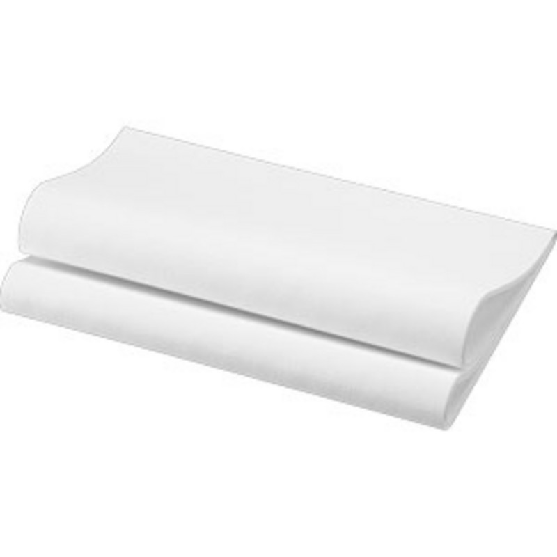 Serviette blanc non tissé 40x40 cm Bio Dunisoft (60 pièces)